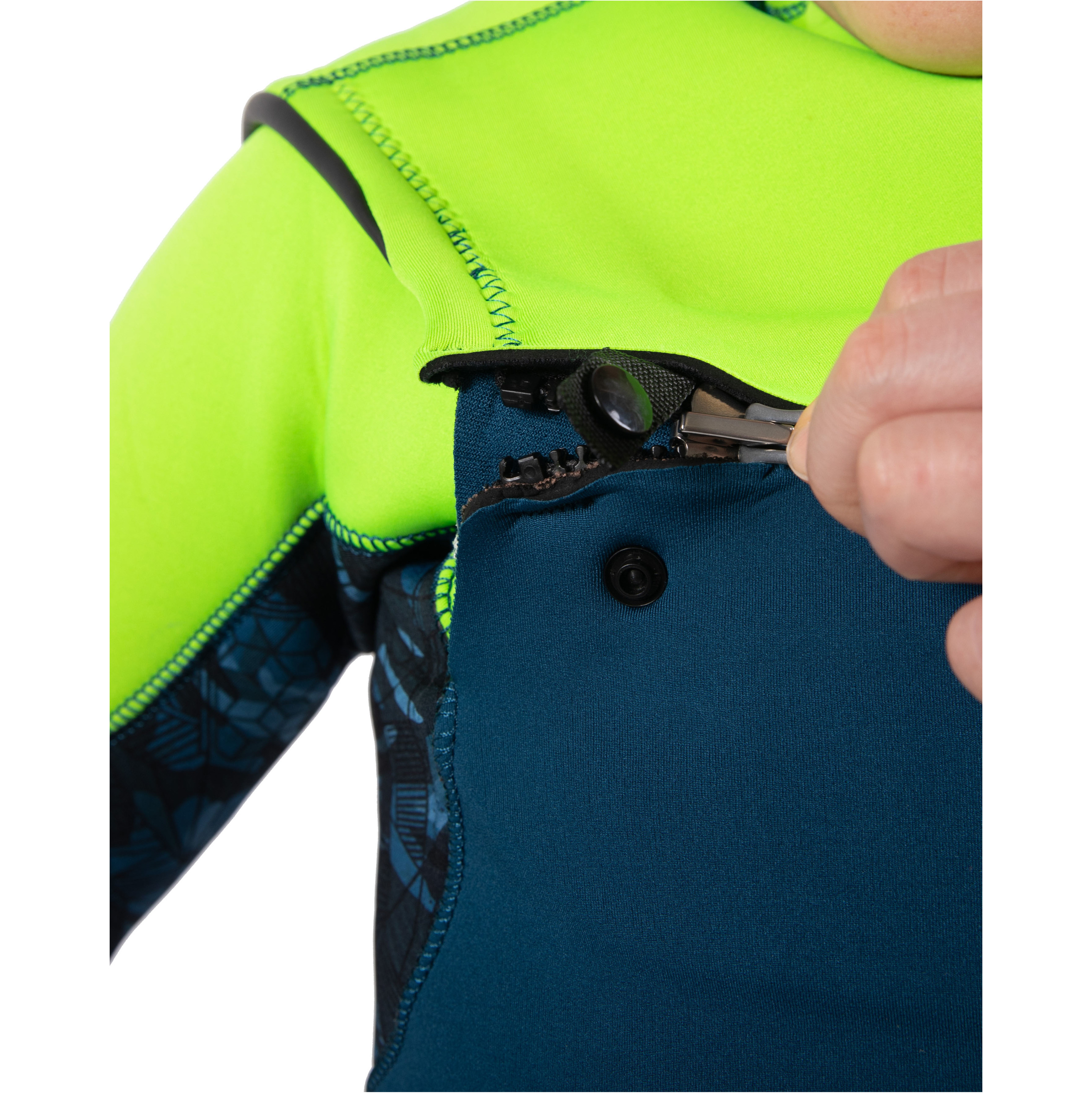 2025 Gul Junior Response FX 3/2mm Chest Zip Wetsuit RE1252-C1 - Navy / Sulphur